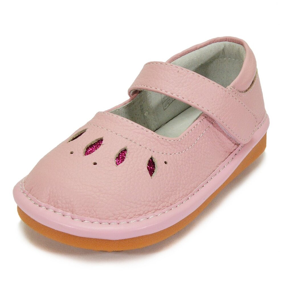 NEW ⭐️ Pink Squeaky Mary Jane with Glitter Eyelets - Multiple Toddler Sizes